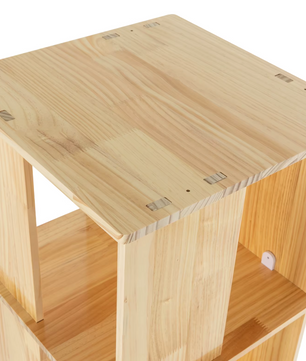 Sedia 4-Lagen Roterende Kast van PVC Hout – Staande Displaykast