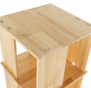 Sedia 4-Lagen Roterende Kast van PVC Hout – Staande Displaykast
