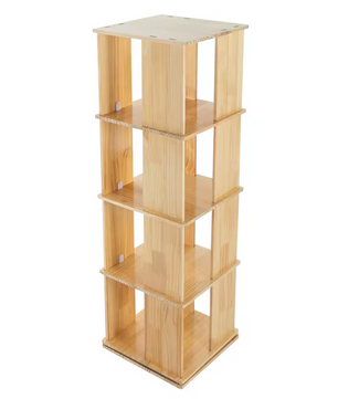 Sedia 4-Lagen Roterende Kast van PVC Hout – Staande Displaykast