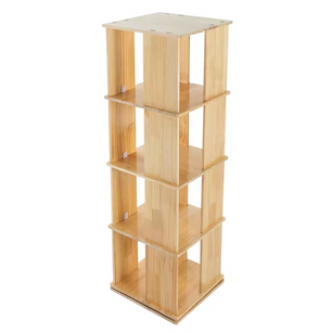 Sedia 4-Lagen Roterende Kast van PVC Hout – Staande Displaykast