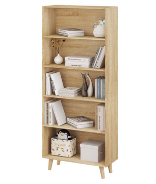 Sedia Boekenkast met 5 Compartimenten in Wit/Licht Eiken