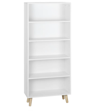 Sedia Boekenkast met 5 Compartimenten in Wit/Licht Eiken