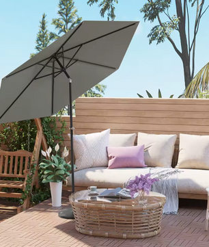 Sedia Zeshoekige Parasol – UV-Resistent, Waterdicht en Kantelbaar met Crank