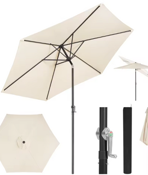 Sedia Zeshoekige Parasol – UV-Resistent, Waterdicht en Kantelbaar met Crank