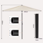 Sedia Zeshoekige Parasol – UV-Resistent, Waterdicht en Kantelbaar met Crank