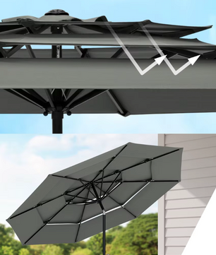 Sedia Grote Ronde Tuinparasol 292cm – Kantelbare Parasol