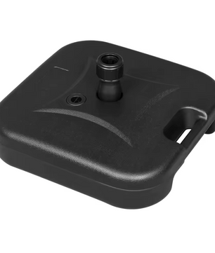 Sedia 19L Vierkante Parasolvoet Zwart – Inclusief 2 Inzetstukken voor Parasolpalen van 32-38 mm