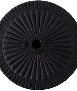 Parasolvoet Zwart – Decoratieve Parasolstandaard Ø49x32 cm, 15 kg