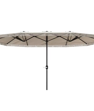 Dubbele Zonnescherm Parasol (4,5x2,65m) – Crèmekleurig