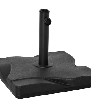 Parasolvoet Cement Vierkant – Geschikt voor Ø 32 / 38 / 48 mm Parasolpalen – Zwart