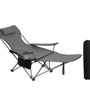 Sedia Opvouwbare Campingstoel – Lichtgewicht Loungestoel met Hoofdsteun