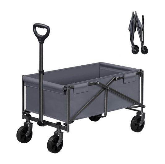 Opvouwbare Bolderkar met Remmen – 80 kg Draagvermogen