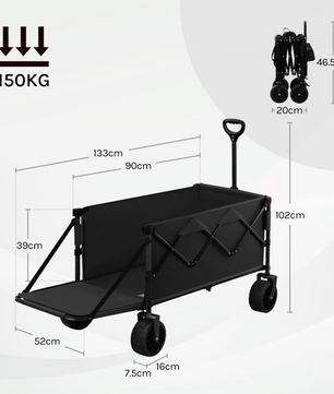 Sedia Opvouwbare Bolderkar – Trolley met 150 kg Draagvermogen