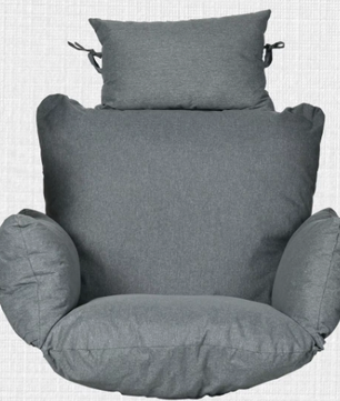 Hangstoel – Ei Stoel met Standaard – Donkergrijs – Opvouwbaar Stoelei – Max. 120 kg