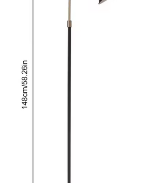 Vintage / Industriële Vloerlamp – Brons Goud – 360° Draaibare Kap – E27 Fitting