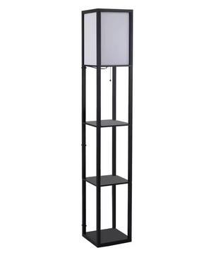 Boekenkast met Ingebouwde Lamp – 3 Planken – Zwart of Wit