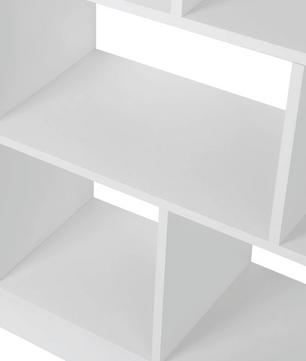 Staande Opbergkast / Boekenkast – 8 Vakken – Roomdivider – Wit