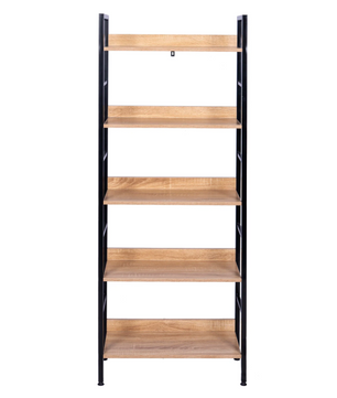 Stellingkast 5-Laags – Houten Boekenkast met Metaal – 60x27,5x160 cm