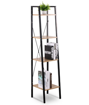 Industriële Stellingkast – 4-Lagen – Metalen Frame met Houten Planken