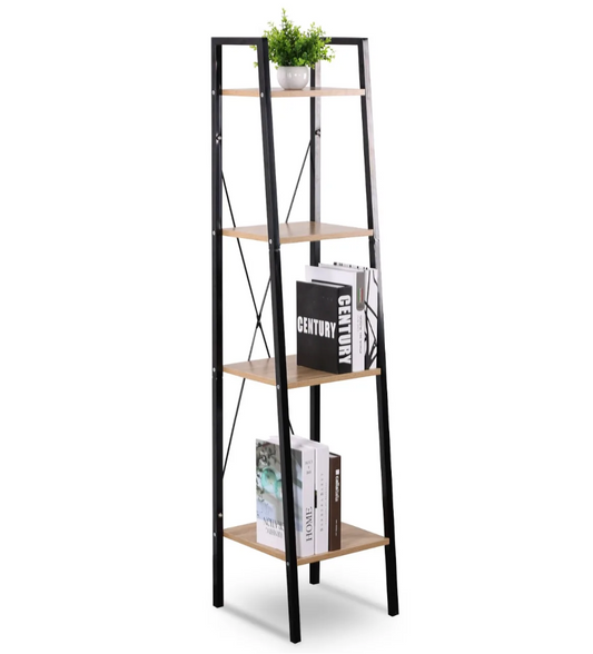 Industriële Stellingkast – 4-Lagen – Metalen Frame met Houten Planken