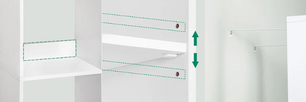 Witte Stellingkast – Moderne Kubusplank met 5 Niveaus – Wit