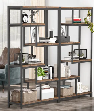 Industriële Stellingkast – 5-Laags Boekenkast – Metaal en Houtlook