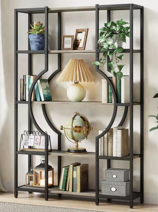 Stellingkast – 5-Laags Boekenkast – Vintage Hout – 180x120x30 cm