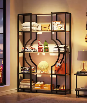 Stellingkast – 5-Laags Boekenkast – Vintage Hout – 180x120x30 cm