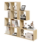 Stellingkast met 4 Niveaus – Traptrede Boekenkast Wit/Licht Eiken – Vrijstaand