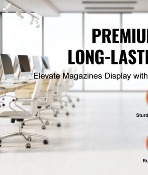 Tijdschriftenrek – 4-Laags Brochure Display Standaard – Zwart