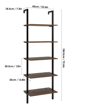 Industrieel Ladderrek – 5-Laags Stellingkast – Vintage look