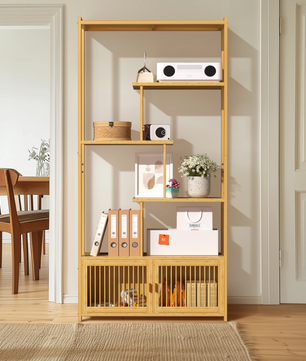 Bamboe Stellingkast – 6-Lagen Boekenplank – 85,5x28x176 cm