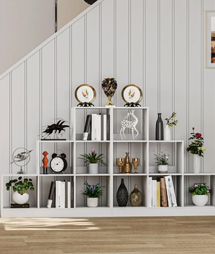 Boekenkast – 6-Kubus Open Vakkenkast – Wit – 95x95x24 cm