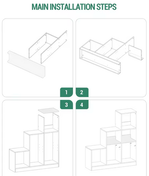 Boekenkast – 6-Kubus Open Vakkenkast – Wit – 95x95x24 cm