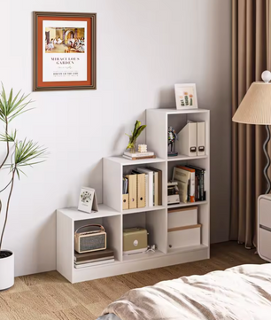Boekenkast – 6-Kubus Open Vakkenkast – Wit – 95x95x24 cm