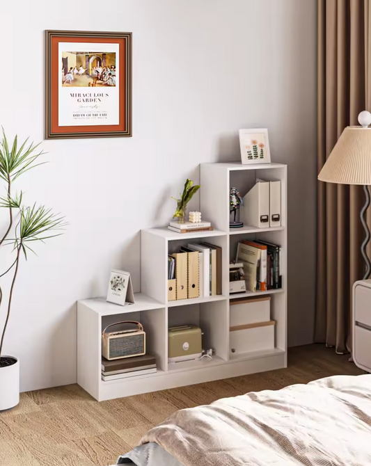 Boekenkast – 6-Kubus Open Vakkenkast – Wit – 95x95x24 cm