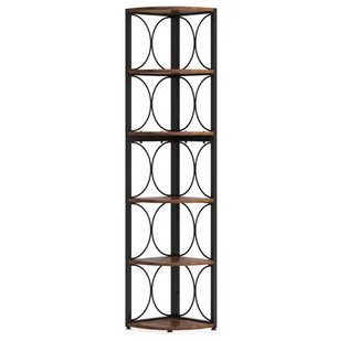 Hoekstellingkast – 6-Lagen Hoekboekenkast – 170 cm Hoog