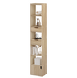 Boekenkast – Smalle Hoge Stellingkast – Wit of Licht Eiken – 33x181x24 cm