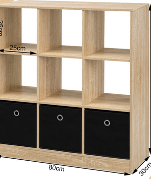 Stellingkast – Kubus Boekenkast – Licht Eiken/Wit