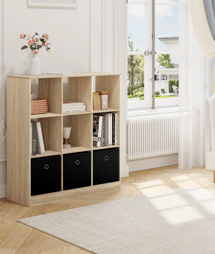 Stellingkast – Kubus Boekenkast – Licht Eiken/Wit
