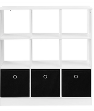 Stellingkast – Kubus Boekenkast – Licht Eiken/Wit