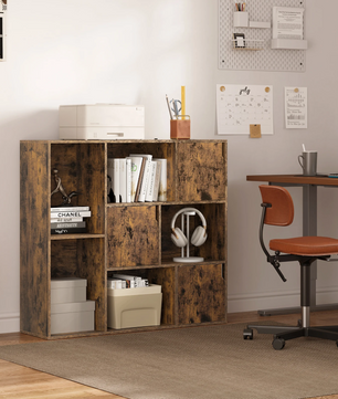 Boekenkast Met 6 Niveaus – 24x60x159,5 cm – Wit of Ebbenhout