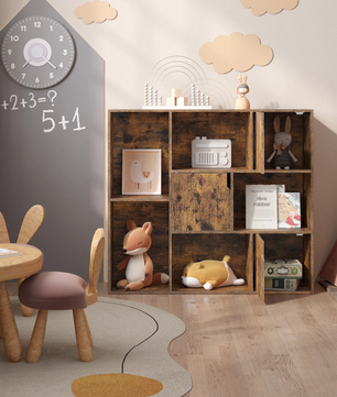 Boekenkast Met 6 Niveaus – 24x60x159,5 cm – Wit of Ebbenhout