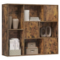 Boekenkast Met 6 Niveaus – 24x60x159,5 cm – Wit of Ebbenhout