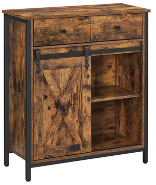 Dressoir Boerderijstijl – 70x30x80 cm – Industrieel Hout en Metaal