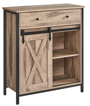 Dressoir Boerderijstijl – 70x30x80 cm – Industrieel Hout en Metaal