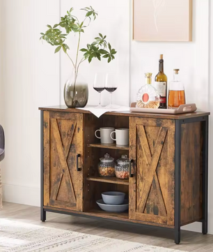 Dressoir / Keukenkast – 100x35x70 cm – Industrieel Design van Hout en Metaal