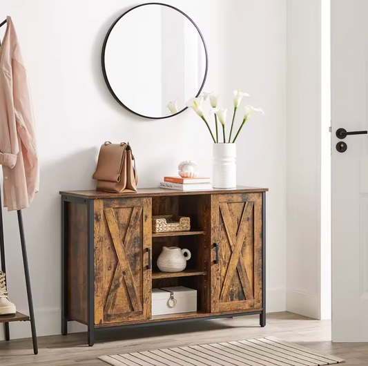 Dressoir / Keukenkast – 100x35x70 cm – Industrieel Design van Hout en Metaal