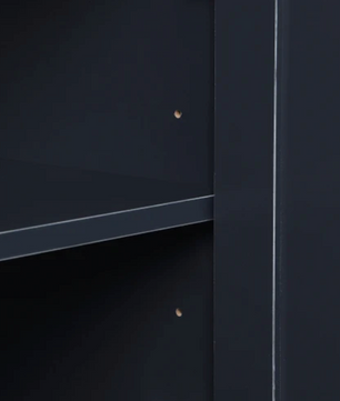 Grijs en Zwart Dressoir met Houtnerf – 160 cm – 4 Deuren en 3 Laden – Landelijke Stijl