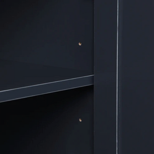 Grijs en Zwart Dressoir met Houtnerf – 160 cm – 4 Deuren en 3 Laden – Landelijke Stijl